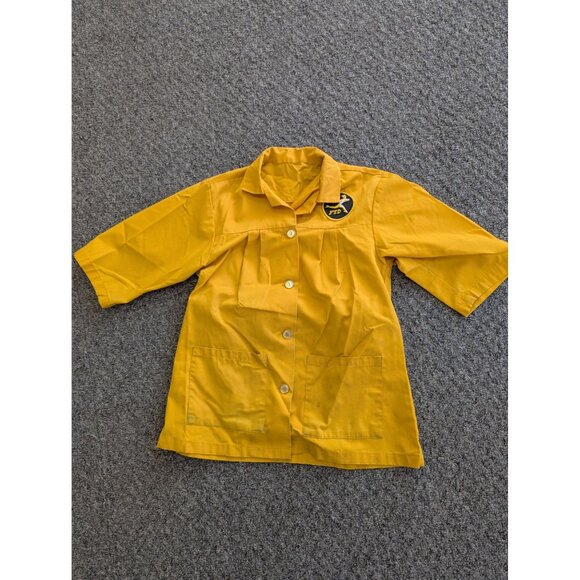 FTD Flower Work Jacket Size S Small Yellow Patch Womens - Picture 1 of 6